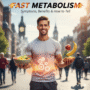 fast metabolism and anabolic vs catabolic infographic images.