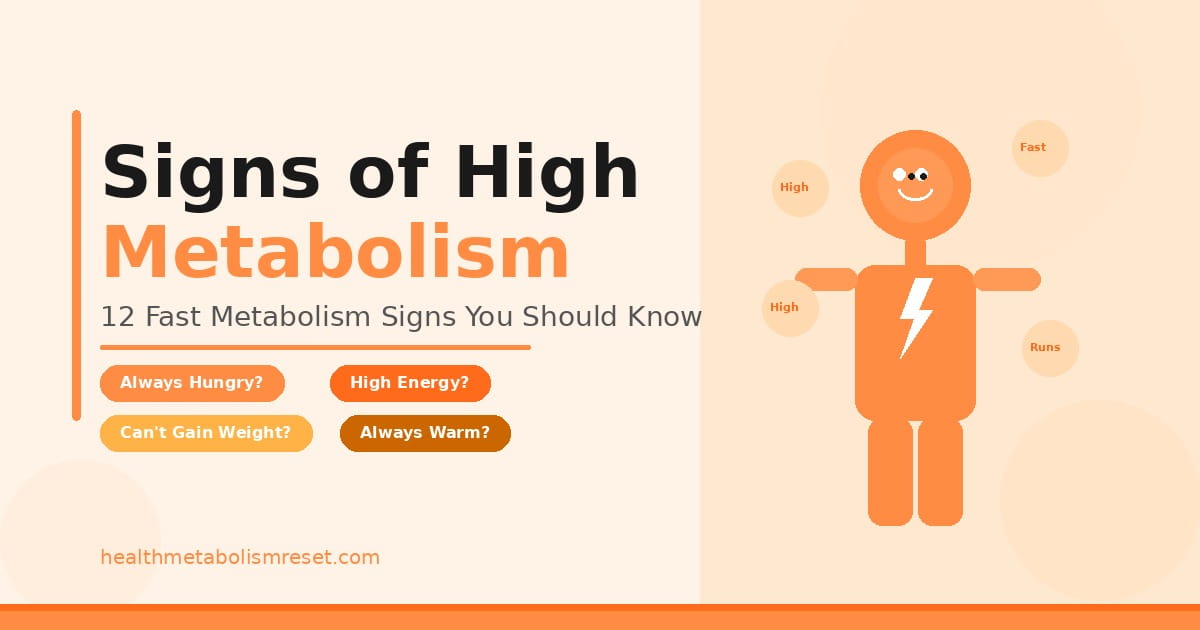 signs of fast metabolism showing 12 fast metabolism symptoms, and signs in a visual guide