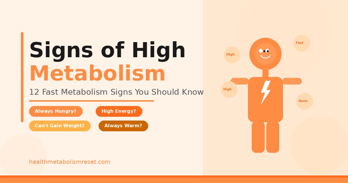 signs of fast metabolism showing 12 fast metabolism symptoms, and signs in a visual guide