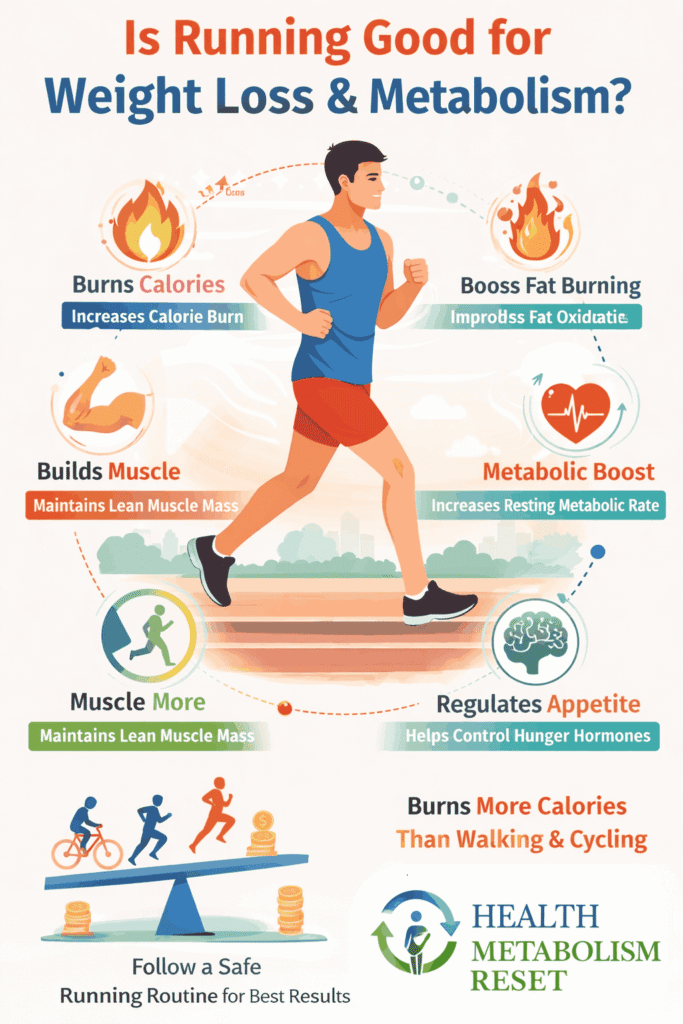 Running for Weight Loss infographic image by healthmetabolismreset