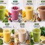 7-Day Smoothie Weight Loss Diet Plan collage featuring seven healthy smoothie recipes with fruits, greens, oats, chocolate, mango, berries, and avocado smoothies for weight management.