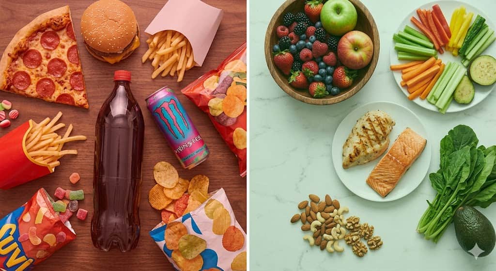 avoid junk food and sugar for healthy lifestyle habits