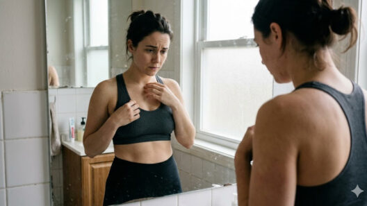 why do boobs sag after weight loss — woman examining breast changes in mirror